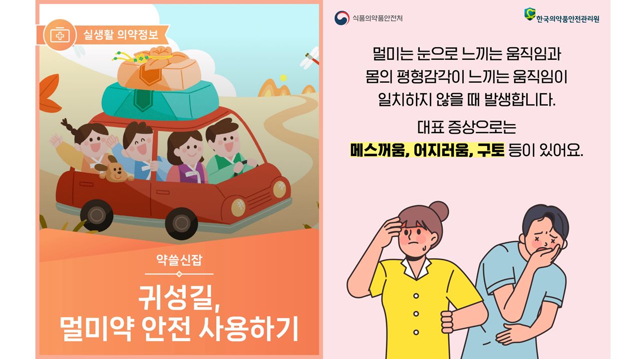 귀성길, 멀미약 안전 사용하기